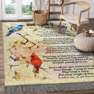 Dont Ask If Im Okay Bird Rug Sport Decor Gift Floor Decor Living Room Carpet Rug Area Rug - 97231e934a1c