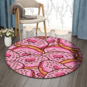 Donut Round Carpet Floor Rug Living Room Bedroom Decor Round Area Rug Carpet