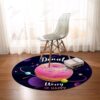 Donut Worry Round Carpet Floor Rug Living Room Bedroom Decor Round Area Rug Carpet