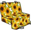 Doodle Sunflower Pattern Print Pet Car Back Seat Cover - 431b392bf059