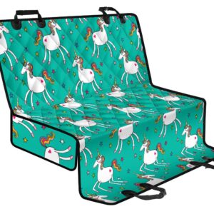 Doodle Unicorn Pattern Print Pet Car Back Seat Cover - 5cf861875f4e
