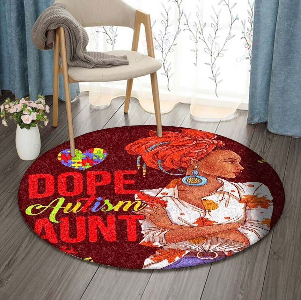 Dope Autism Aunt Round Carpet Floor Rug Living Room Bedroom Decor Round Area Rug Carpet Dope Autism Aunt Round Carpet Floor Rug Living Room Bedroom Decor Round Area Rug Carpet