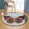 Dot Butterfly Round Carpet Floor Rug Living Room Bedroom Decor Round Area Rug Carpet