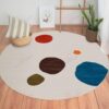 Dots Round Carpet Floor Rug Living Room Bedroom Decor Round Area Rug Carpet