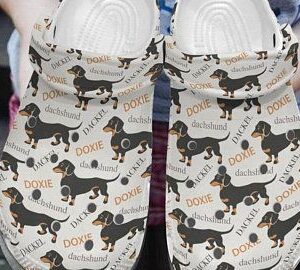 Doxie Dachshund Love Crocs Crocband Clog Clog Comfortable For Mens And Womens Classic Clog Water Shoes Comfortable