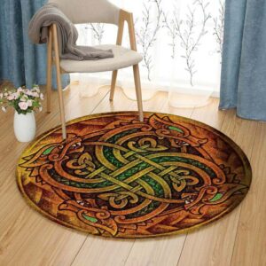 Dragon Celtic Round Carpet Floor Rug Living Room Bedroom Decor Round Area Rug Carpet