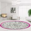 Dragon Fruit Round Carpet Floor Rug Living Room Bedroom Decor Round Area Rug Carpet