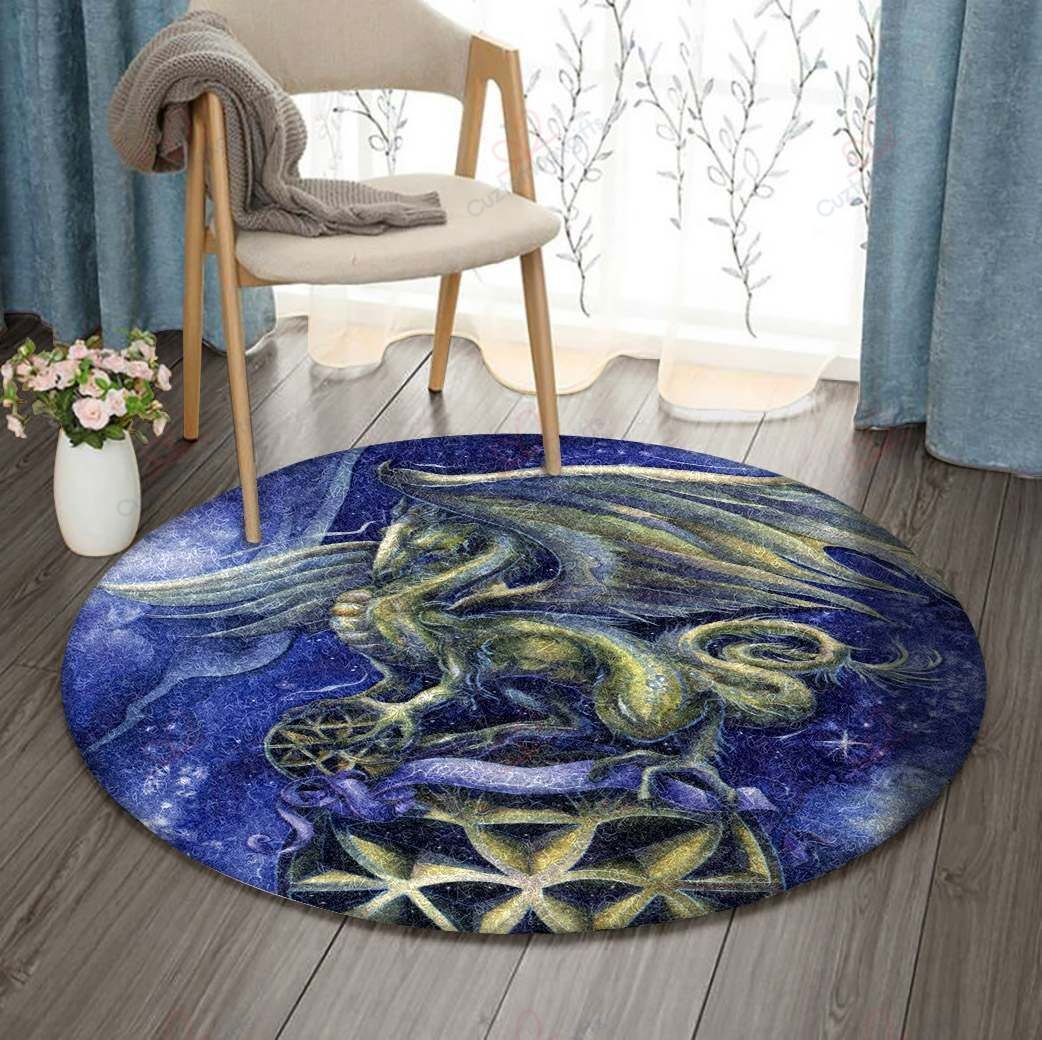 Dragon Galaxy World Round Carpet Floor Rug Living Room Bedroom Decor Round Area Rug Carpet Dragon Galaxy World Round Carpet Floor Rug Living Room Bedroom Decor Round Area Rug Carpet