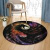 Dragon Painting 1 Round Carpet Floor Rug Living Room Bedroom Decor Round Area Rug Carpet