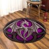 Dragon Pattern 1 Round Carpet Floor Rug Living Room Bedroom Decor Round Area Rug Carpet