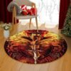 Dragon Pattern Round Carpet Floor Rug Living Room Bedroom Decor Round Area Rug Carpet