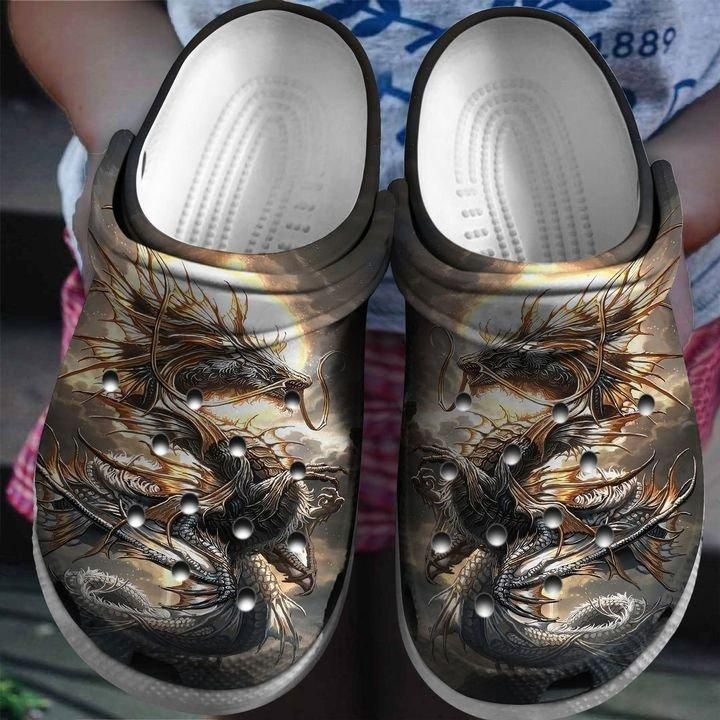 Dragon Personalize Clog Custom Crocs Clog On Sandal Fashion Style Comfortable For Women Men Kid Dragon Personalize Clog Custom Crocs Clog On Sandal Fashion Style Comfortable For Women Men Kid