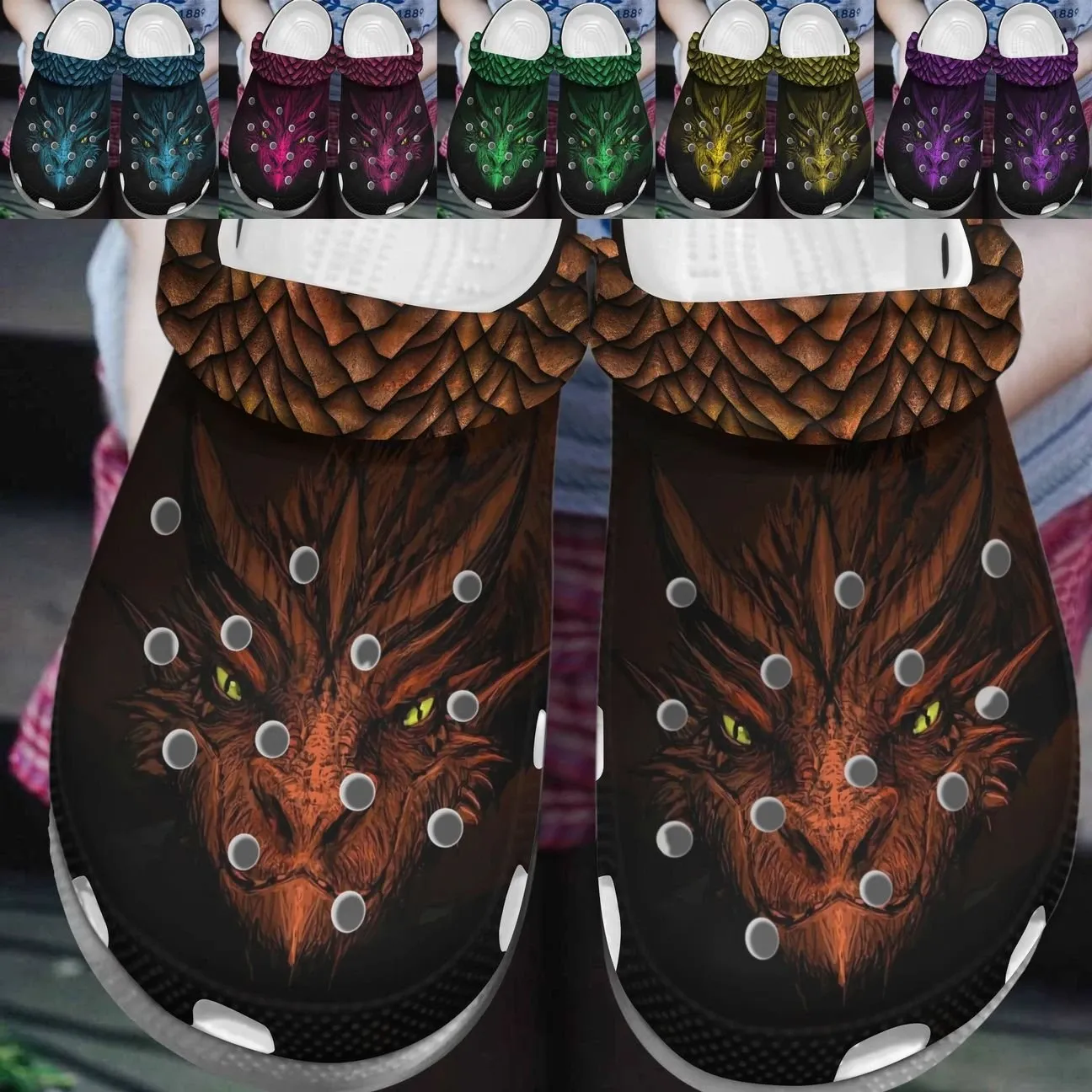 Dragon Personalize Clog Custom Crocs Fashionstyle Comfortable For Women Men Kid Print 3D Whitesole Fantasy Dragon Dragon Personalize Clog Custom Crocs Fashionstyle Comfortable For Women Men Kid Print 3D Whitesole Fantasy Dragon