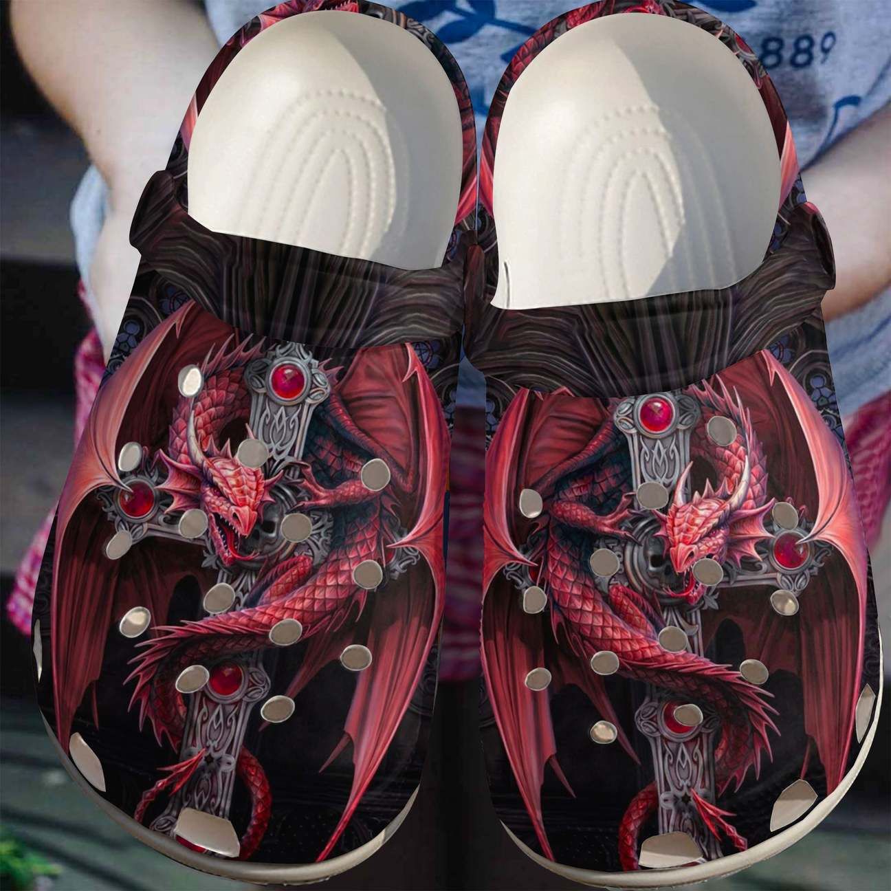 Dragon Personalized Clog Custom Crocs Comfortablefashion Style Comfortable For Women Men Kid Print 3D Knight Dragon Personalized Clog Custom Crocs Comfortablefashion Style Comfortable For Women Men Kid Print 3D Knight
