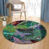 Dragonfly Butterfly Round Carpet Floor Rug Living Room Bedroom Decor Round Area Rug Carpet