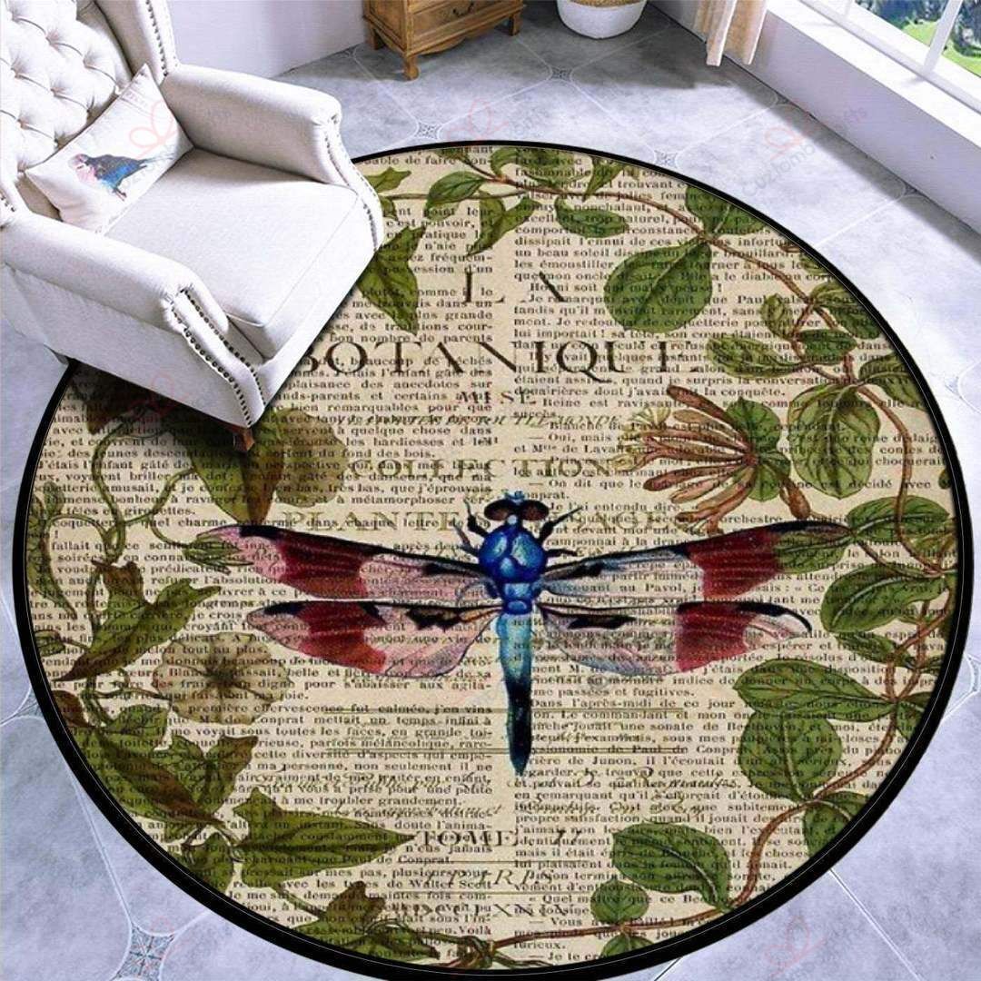 Dragonfly Newspaper 1 Round Carpet Floor Rug Living Room Bedroom Decor Round Area Rug Carpet Dragonfly Newspaper 1 Round Carpet Floor Rug Living Room Bedroom Decor Round Area Rug Carpet