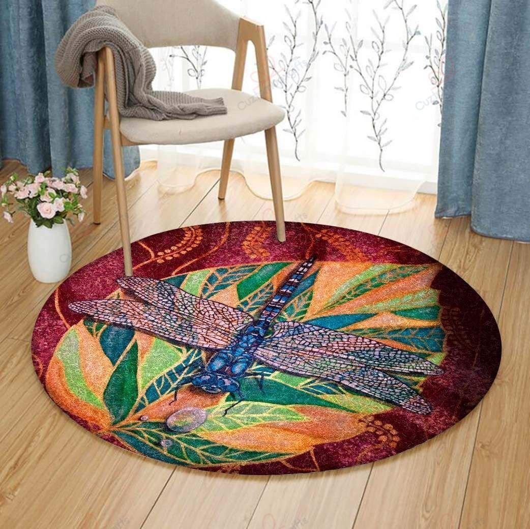 Dragonfly Painting 1 Round Carpet Floor Rug Living Room Bedroom Decor Round Area Rug Carpet Dragonfly Painting 1 Round Carpet Floor Rug Living Room Bedroom Decor Round Area Rug Carpet