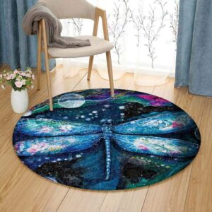 Dragonfly Painting 10 Round Carpet Floor Rug Living Room Bedroom Decor Round Area Rug Carpet