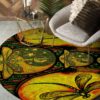 Dragonfly Painting 6 Round Carpet Floor Rug Living Room Bedroom Decor Round Area Rug Carpet