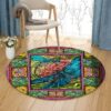 Dragonfly Painting 7 Round Carpet Floor Rug Living Room Bedroom Decor Round Area Rug Carpet