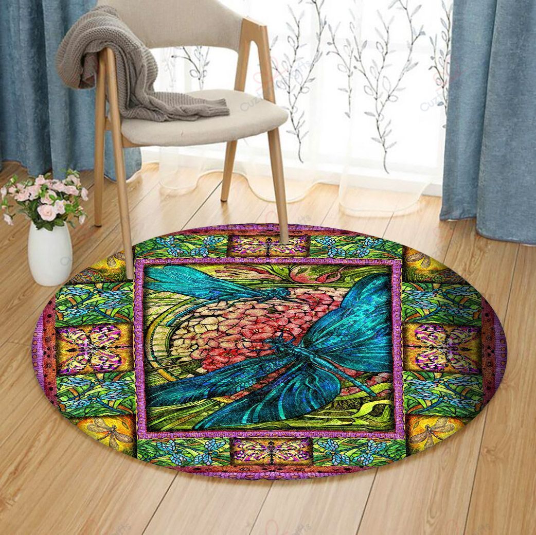 Dragonfly Painting 7 Round Carpet Floor Rug Living Room Bedroom Decor Round Area Rug Carpet Dragonfly Painting 7 Round Carpet Floor Rug Living Room Bedroom Decor Round Area Rug Carpet
