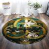 Dragonfly Pattern 3 Round Carpet Floor Rug Living Room Bedroom Decor Round Area Rug Carpet