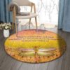 Dragonfly Quotes Round Carpet Floor Rug Living Room Bedroom Decor Round Area Rug Carpet