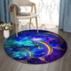 Dream Catch Fish Round Carpet Floor Rug Living Room Bedroom Decor Round Area Rug Carpet