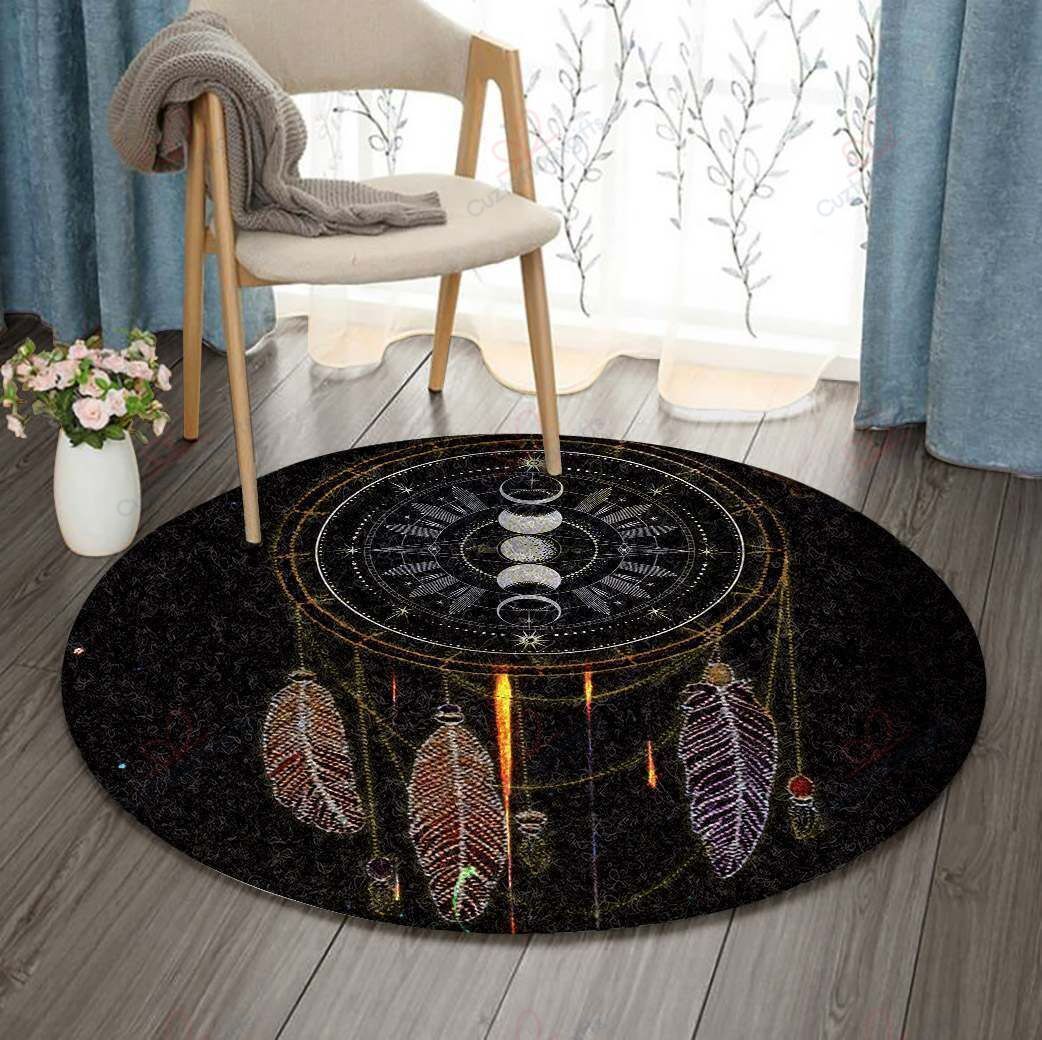Dream Catcher Black Round Carpet Floor Rug Living Room Bedroom Decor Round Area Rug Carpet Dream Catcher Black Round Carpet Floor Rug Living Room Bedroom Decor Round Area Rug Carpet