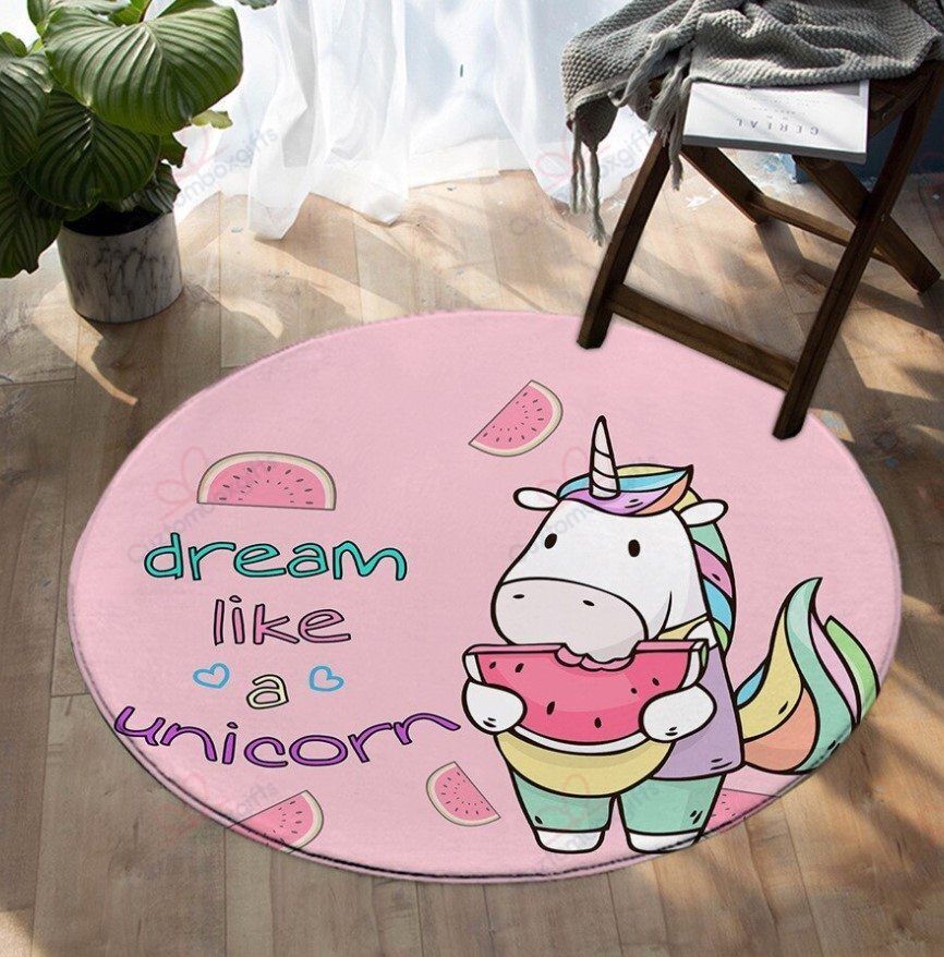 Dream Like A Unicorn Round Carpet Floor Rug Living Room Bedroom Decor Round Area Rug Carpet Dream Like A Unicorn Round Carpet Floor Rug Living Room Bedroom Decor Round Area Rug Carpet