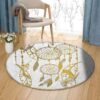 Dreamcatcher And Feather Round Carpet Floor Rug Living Room Bedroom Decor Round Area Rug Carpet