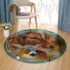 Dreamcatcher Deer Native American Round Carpet Floor Rug Living Room Bedroom Decor Round Area Rug Carpet
