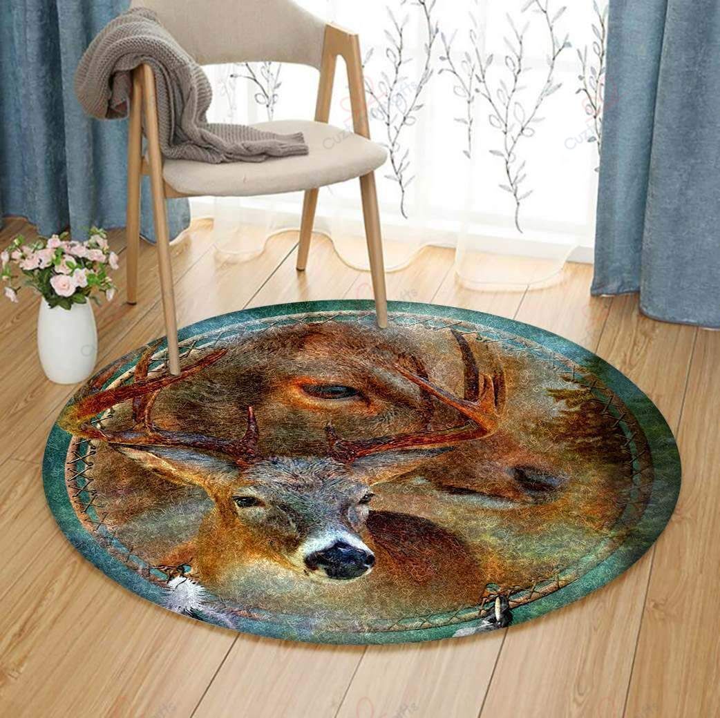 Dreamcatcher Deer Native American Round Carpet Floor Rug Living Room Bedroom Decor Round Area Rug Carpet Dreamcatcher Deer Native American Round Carpet Floor Rug Living Room Bedroom Decor Round Area Rug Carpet