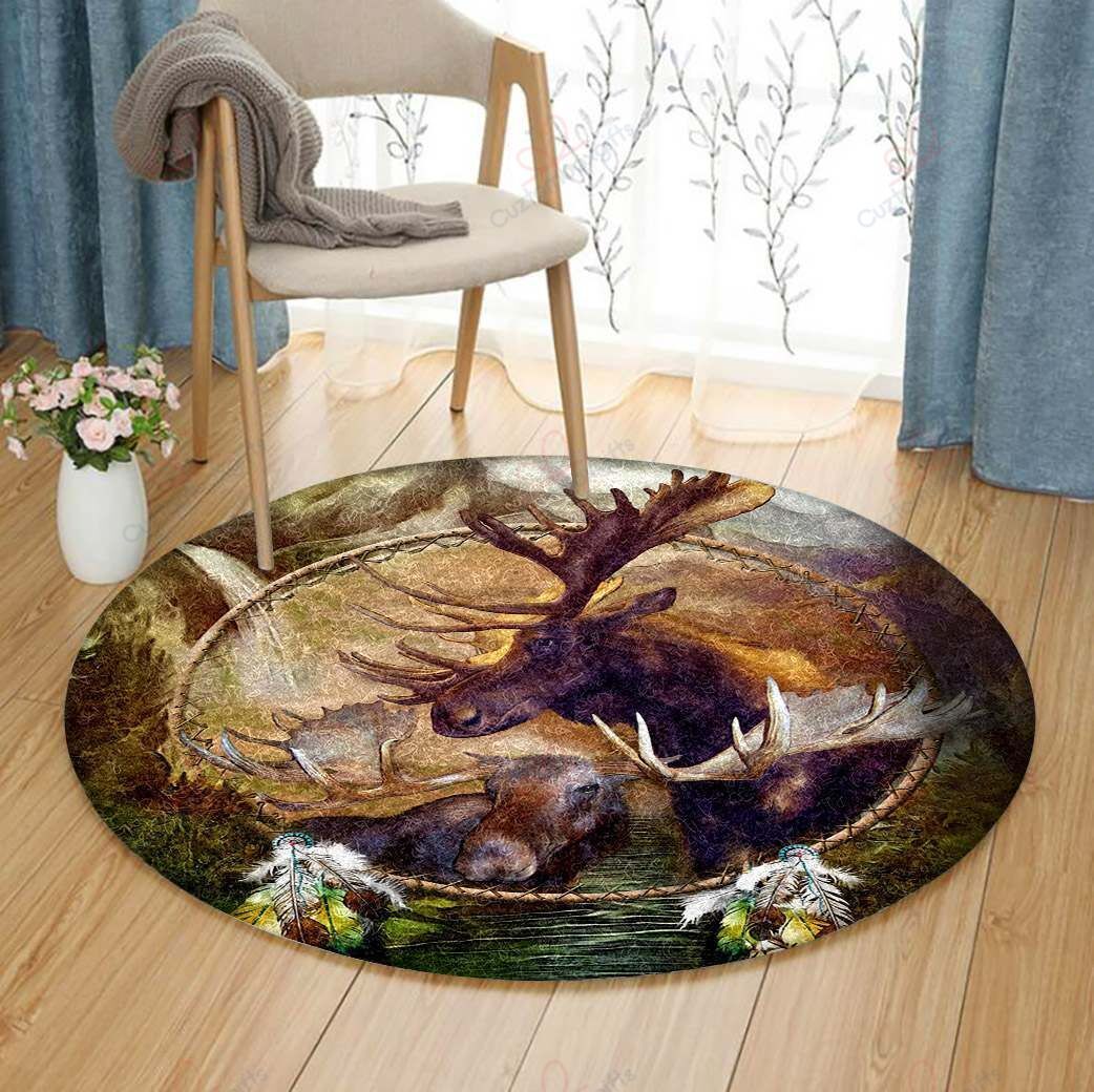 Dreamcatcher Deer Native American Round Carpet Floor Rug Living Room Bedroom Decor Round Area Rug Carpet Dreamcatcher Deer Native American Round Carpet Floor Rug Living Room Bedroom Decor Round Area Rug Carpet