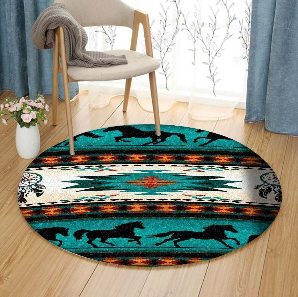 Dreamcatcher Horses Round Carpet Floor Rug Living Room Bedroom Decor Round Area Rug Carpet Dreamcatcher Horses Round Carpet Floor Rug Living Room Bedroom Decor Round Area Rug Carpet