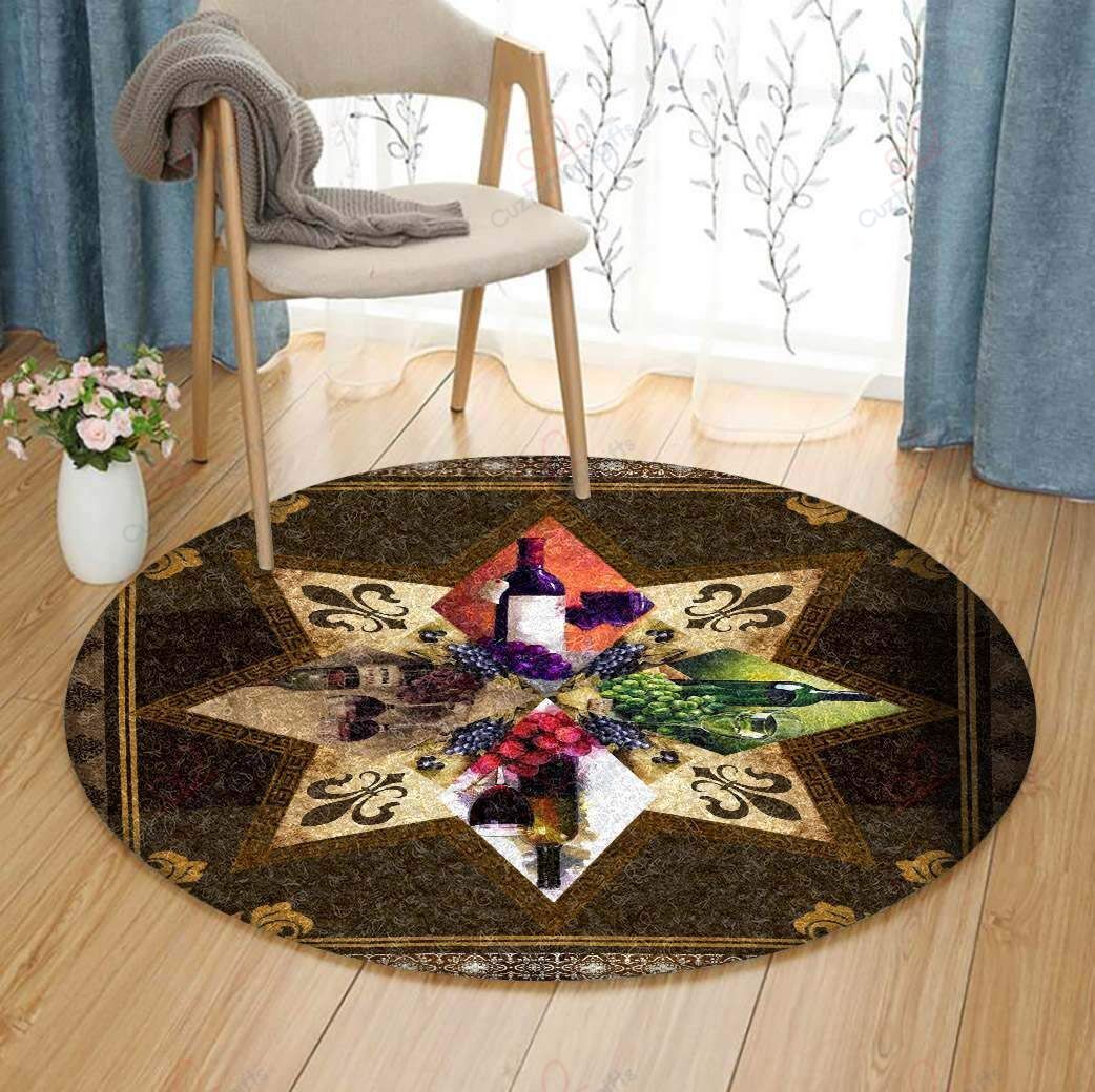 Drink Wine Round Carpet Floor Rug Living Room Bedroom Decor Round Area Rug Carpet Drink Wine Round Carpet Floor Rug Living Room Bedroom Decor Round Area Rug Carpet