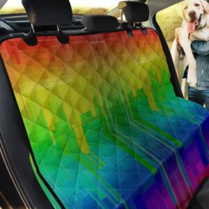 Dripping Rainbow Background Car Back Seat Cover Dog Car Seat Covers - 7c6adbaff409