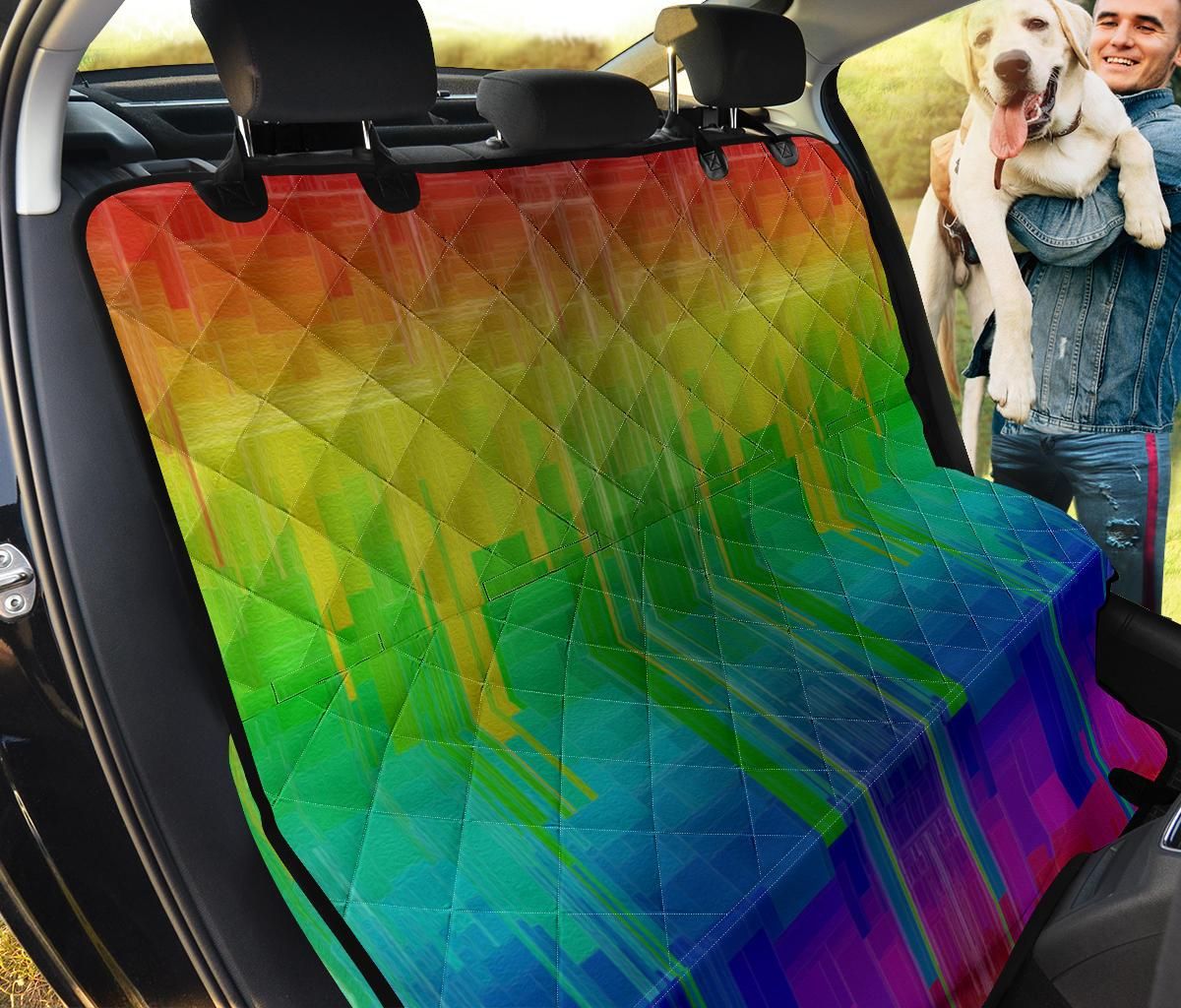 Dripping Rainbow Background Car Back Seat Cover Dog Car Seat Covers - 7c6adbaff409 Dripping Rainbow Background Car Back Seat Cover Dog Car Seat Covers - 7c6adbaff409