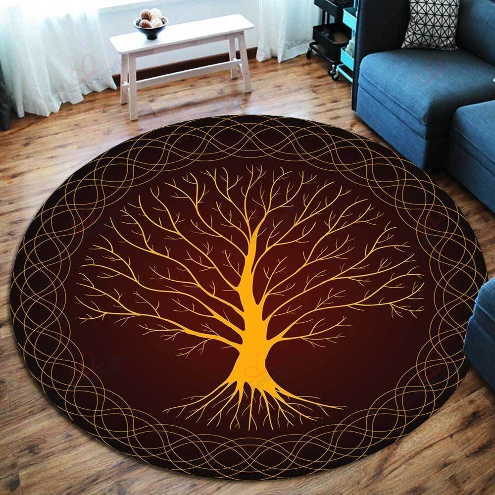Druidic Yggdrasil Tree Round Carpet Floor Rug Living Room Bedroom Decor Round Area Rug Carpet Druidic Yggdrasil Tree Round Carpet Floor Rug Living Room Bedroom Decor Round Area Rug Carpet