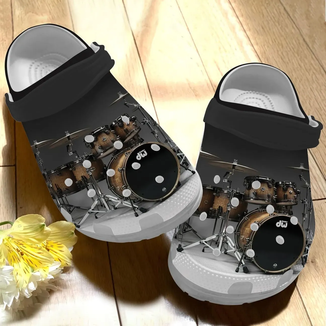 Drum Personalize Clog Custom Crocs Fashionstyle Comfortable For Women Men Kid Print 3D Whitesole Drummer Drum Personalize Clog Custom Crocs Fashionstyle Comfortable For Women Men Kid Print 3D Whitesole Drummer