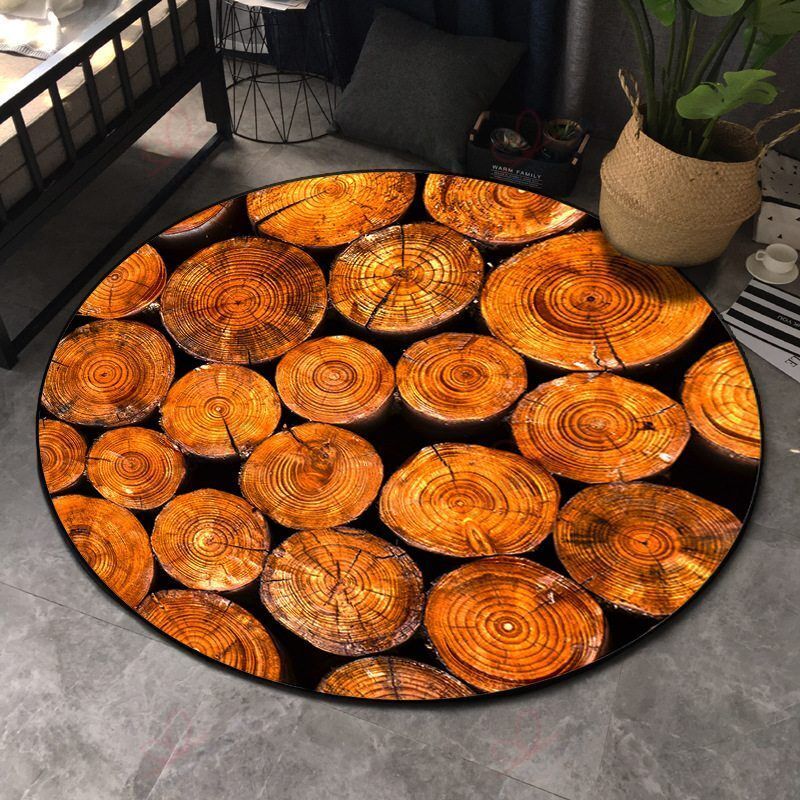 Dry Wood Grain Ring Section Round Carpet Floor Rug Living Room Bedroom Decor Round Area Rug Carpet Dry Wood Grain Ring Section Round Carpet Floor Rug Living Room Bedroom Decor Round Area Rug Carpet