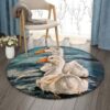 Duck Round Carpet Floor Rug Living Room Bedroom Decor Round Area Rug Carpet