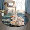 Duck Round Carpet Floor Rug Living Room Bedroom Decor Round Area Rug Carpet