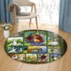 Duck Life Round Carpet Floor Rug Living Room Bedroom Decor Round Area Rug Carpet