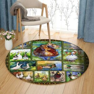 Duck Life Round Carpet Floor Rug Living Room Bedroom Decor Round Area Rug Carpet