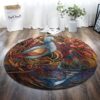 Duck Pattern Round Carpet Floor Rug Living Room Bedroom Decor Round Area Rug Carpet