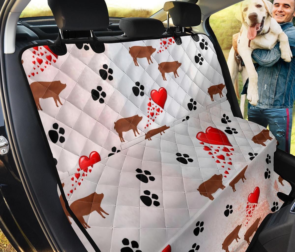 Duroc Pig Love Patterns Car Back Seat Cover Dog Car Seat Covers - 98ceda9f57c1 Duroc Pig Love Patterns Car Back Seat Cover Dog Car Seat Covers - 98ceda9f57c1