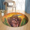 Eagle Africa Round Carpet Floor Rug Living Room Bedroom Decor Round Area Rug Carpet