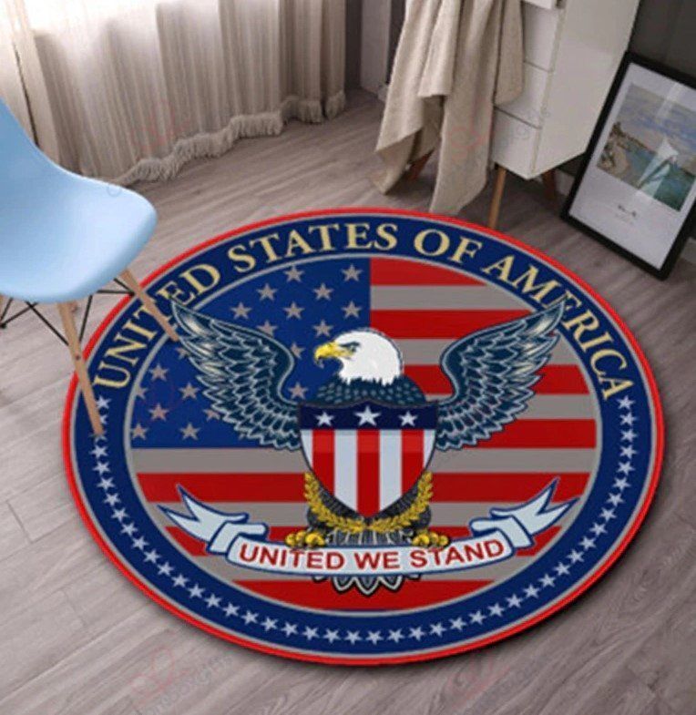 Eagle American Round Carpet Floor Rug Living Room Bedroom Decor Round Area Rug Carpet Eagle American Round Carpet Floor Rug Living Room Bedroom Decor Round Area Rug Carpet