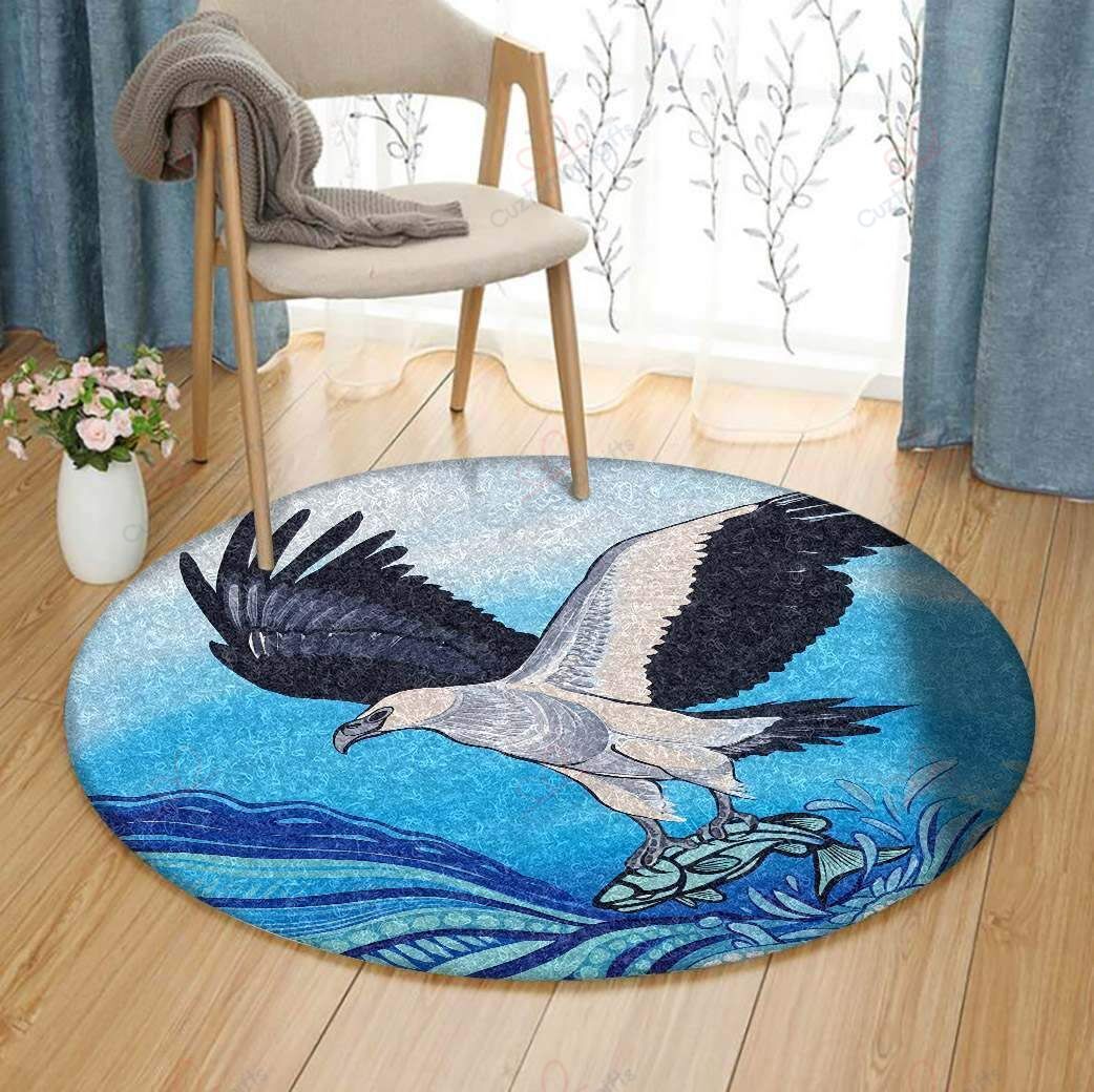 Eagle Catching Fish Round Carpet Floor Rug Living Room Bedroom Decor Round Area Rug Carpet Eagle Catching Fish Round Carpet Floor Rug Living Room Bedroom Decor Round Area Rug Carpet